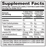 Uncle Moishy Sour Vitamin D 60 Ct