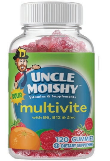 Uncle Moishy Sour Multivitamin 120 Ct