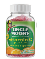 Uncle Moishy Sour Vitamin C + Zinc Vitamins 60 Ct