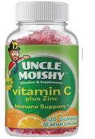 Uncle Moishy Sour Vitamin C + Zinc 120 Ct