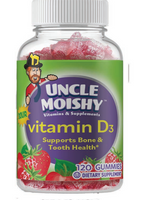 Uncle Moishy Sour Vitamin D 120 Ct