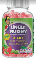 Uncle Moishy Vitamin Sour Iron Jellies 60 Count