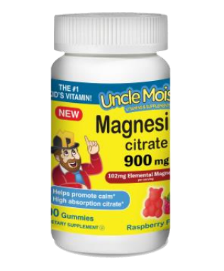 Uncle Moishy Magnesium Citrate Gummies 60 Count