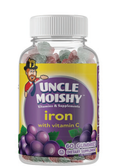 Uncle Moishy Vitamin Iron Jellies 60 Count