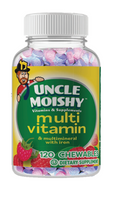Uncle Moishy Multivitamin w iron Chewable   120 count