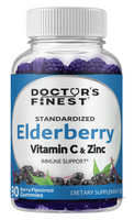 Doctors Finest Elderberry With Vitamin C + Zinc 90 Count