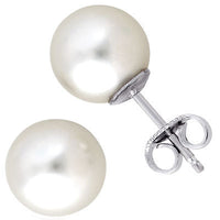 Wholesale Sterling SIlver Pearl Studs 10mm