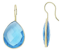 Wholesale 925 Sterling  Shepherd Hook Faceted Stone Earrings
