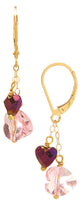 Wholesale Swarovski Double Heart Drop Earrings