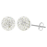 Sterling Silver Shamballa Studs 6mm