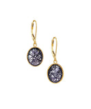 Wholesale Vermeil Bezel Earrings on Gold Filled Leverback (10x14mm)