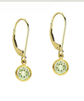 6mm Bezeled CZ on Gold Filled Leverbacks by Minigems