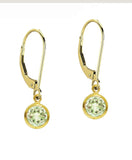 6mm Bezeled CZ on Gold Filled Leverbacks by Minigems