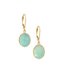 Wholesale Vermeil Bezel Earrings on Gold Filled Leverback (10x14mm)