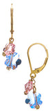 14/20 Gold Filled Double Drop Swarovski Flower Earring By Minigems