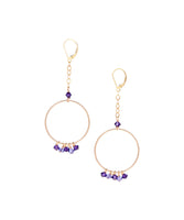 Wholesale Swarovski Crystal Medley on 30MM 14/20 Gold Filled Hoop Earrings
