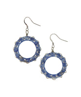 Wire Wrapped Stone Hoop Earrings