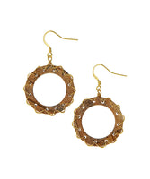 Wire Wrapped Stone Hoop Earrings