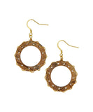 Wire Wrapped Stone Hoop Earrings