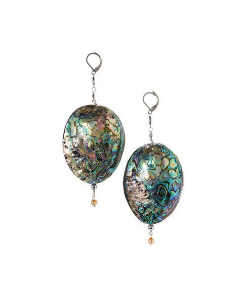 Wholesale Oversized Abalon Shell Earrings