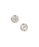 Wholesale 15mm Sterling Silver Halo Bezel Stud Earrings