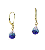 14/20 Gold Filled Shamballa Gradient Teardrop Earring By Minigems
