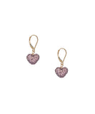 Shamballa Hearts on Gold Filled Earrings