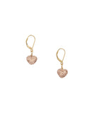 Shamballa Hearts on Gold Filled Earrings