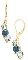 Wholesale Swarovski & Czeck Glass Triple Drop Earrings on Gold Filled Posts by Minigems