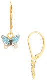 Wholesale Vermeil Shamballa Butterfly Charm on Gold Filled Leverback