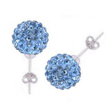 Sterling Silver Shamballa Studs 6mm