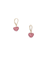 Shamballa Hearts on Gold Filled Earrings