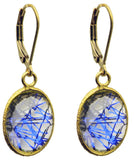 Wholesale Vermeil Bezel Earrings on Gold Filled Leverback (10x14mm)