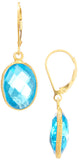 Wholesale Vermeil Bezel Earrings on Gold Filled Leverback (10x14mm)