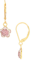 Wholesale Vermeil Shamballa Flower Charm on Gold Filled Leverback