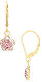 Wholesale Vermeil Shamballa Flower Charm on Gold Filled Leverback