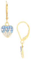 Wholesale Vermeil Shamballa Heart Charm on Gold Filled Leverback