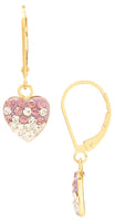 Wholesale Vermeil Shamballa Heart Charm on Gold Filled Leverback