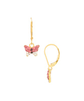 Wholesale Vermeil Shamballa Butterfly Charm on Gold Filled Leverback
