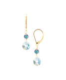 14/20 Gold Filled Swarovski Rivoli Drop Earring By Minigems (purple)