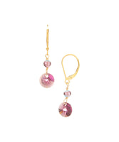 14/20 Gold Filled Swarovski Rivoli Drop Earring By Minigems (purple)