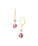 14/20 Gold Filled Swarovski Rivoli Drop Earring By Minigems (purple)