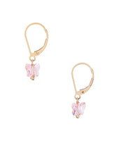 Wholesale Swarovski Crystal Butterfly Earrings on 14/20 Gold Filled Leverback Posts by Minigems