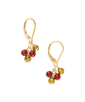 Wholesale Mixed Swarovski & Faceted Gold Bead Small Cascade Earrings