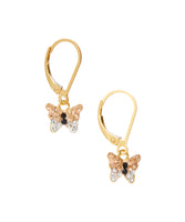 Wholesale Vermeil Shamballa Butterfly Charm on Gold Filled Leverback