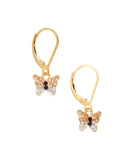 Wholesale Vermeil Shamballa Butterfly Charm on Gold Filled Leverback