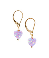 14/20 Gold Filled Opalite Heart Earring By Minigems