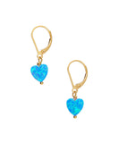 14/20 Gold Filled Opalite Heart Earring By Minigems